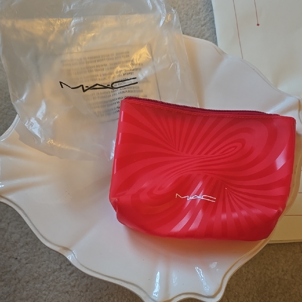 MAC Cosmetics Red Cosmetic Bag